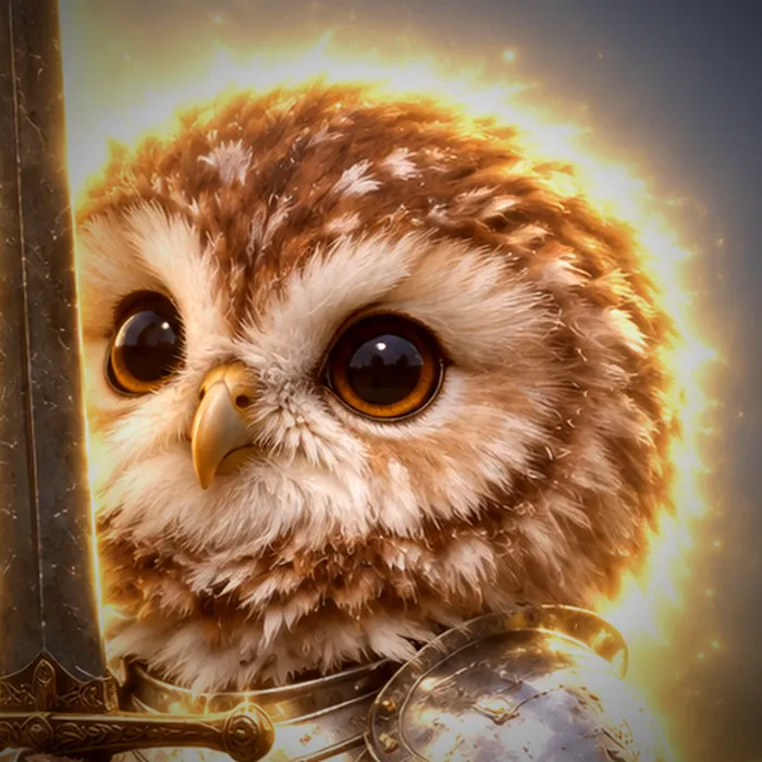 The watchful gaze of the owl knight